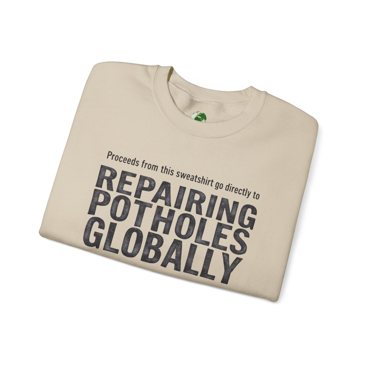 Eco-Friendly Crewneck Sweatshirt for Pothole Repair