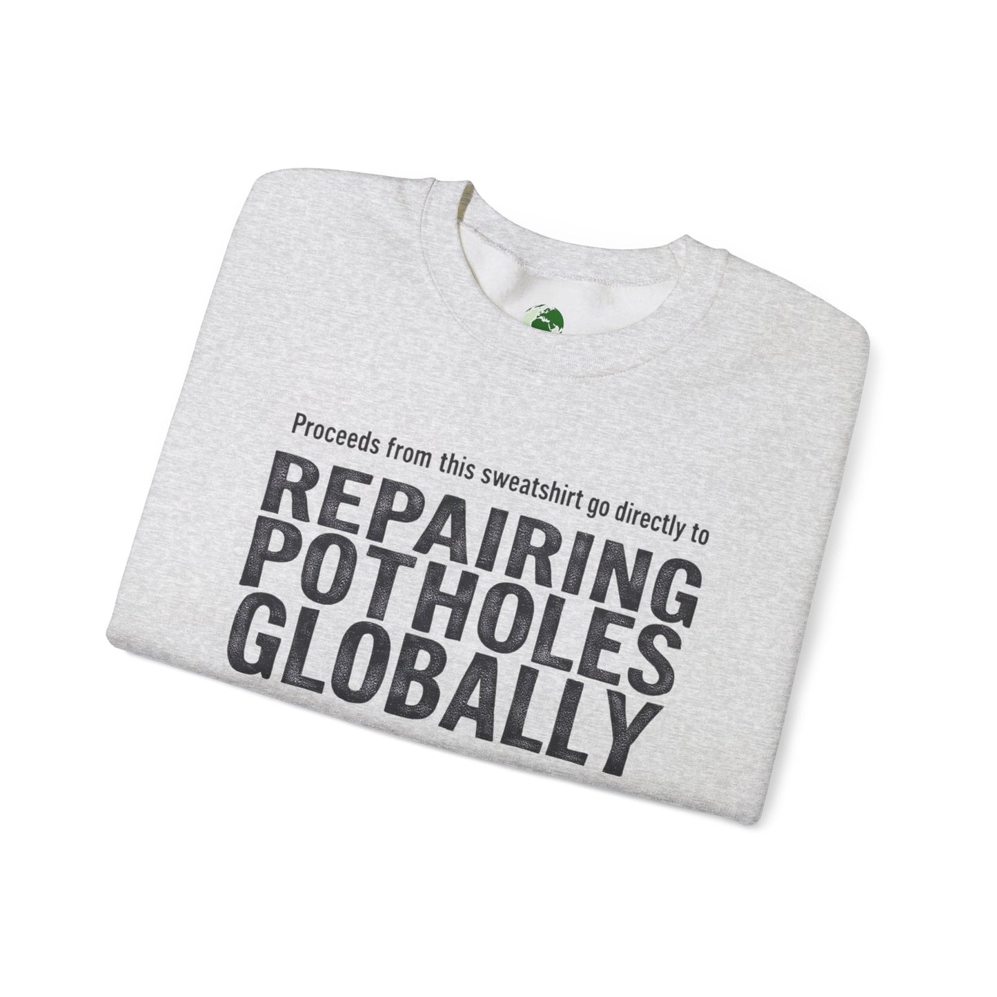 Eco-Friendly Crewneck Sweatshirt for Pothole Repair