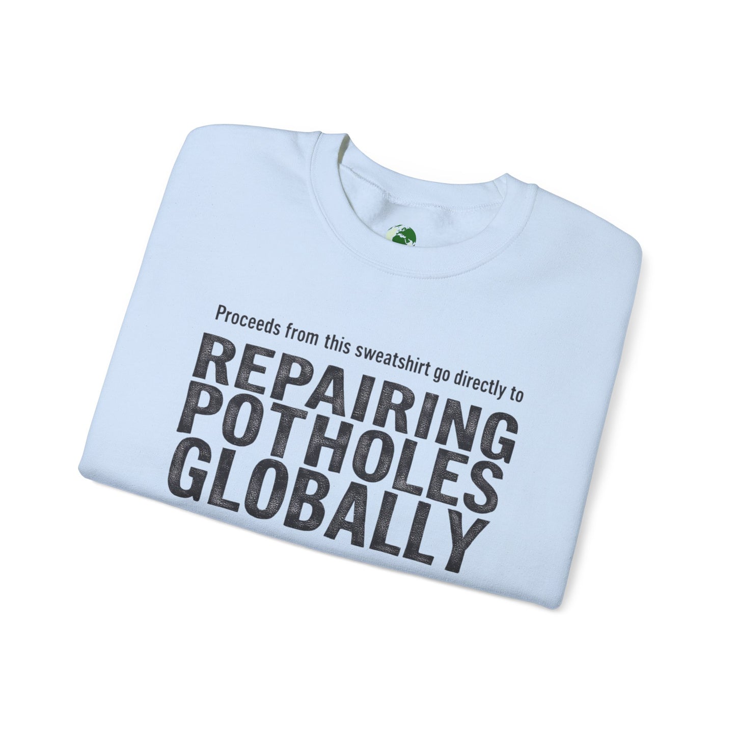 Eco-Friendly Crewneck Sweatshirt for Pothole Repair