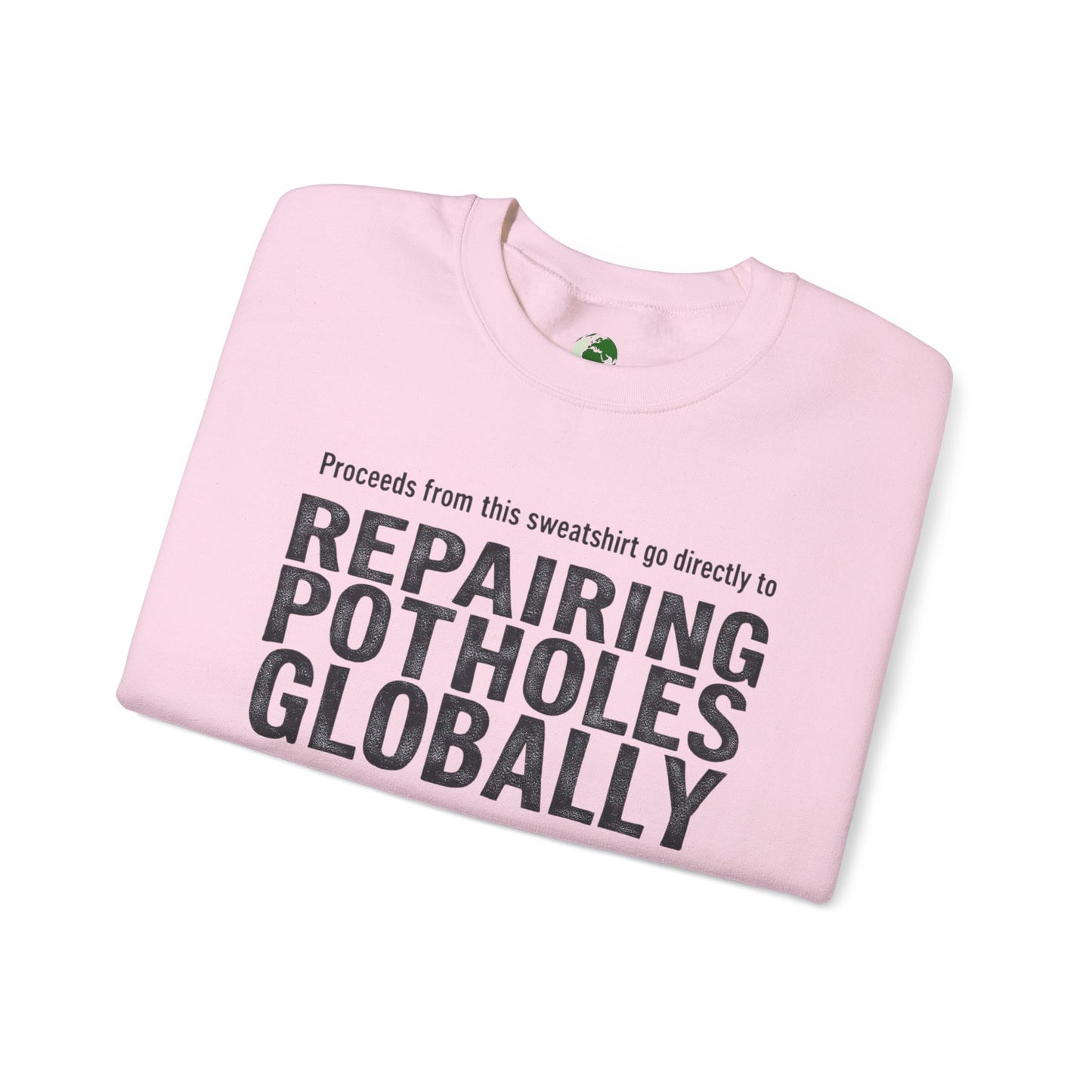 Eco-Friendly Crewneck Sweatshirt for Pothole Repair