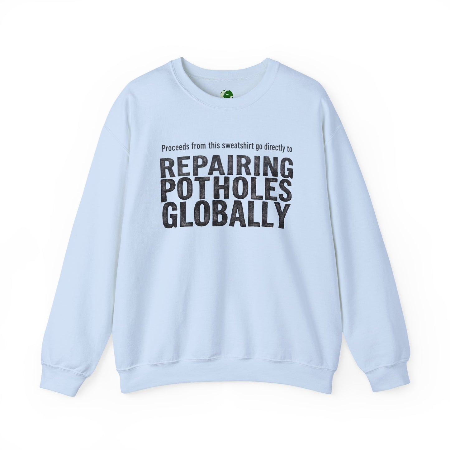 Eco-Friendly Crewneck Sweatshirt for Pothole Repair