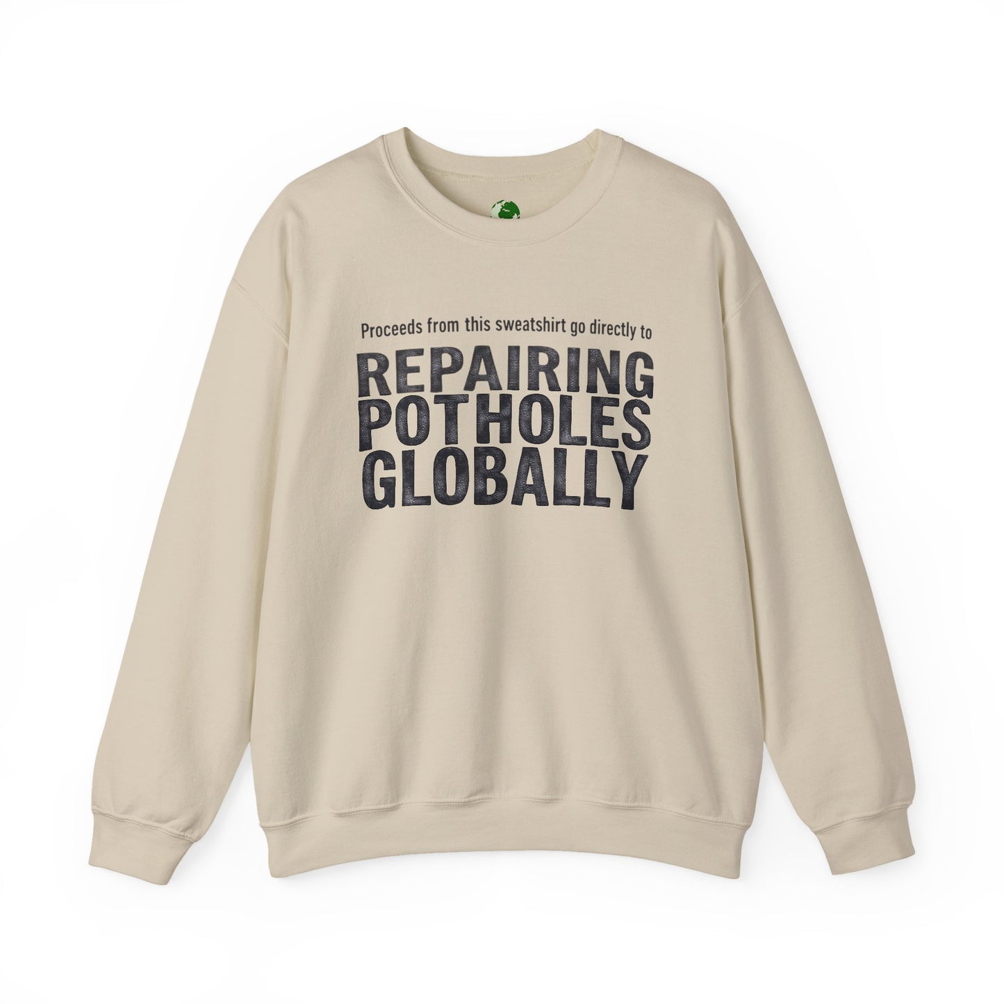 Eco-Friendly Crewneck Sweatshirt for Pothole Repair