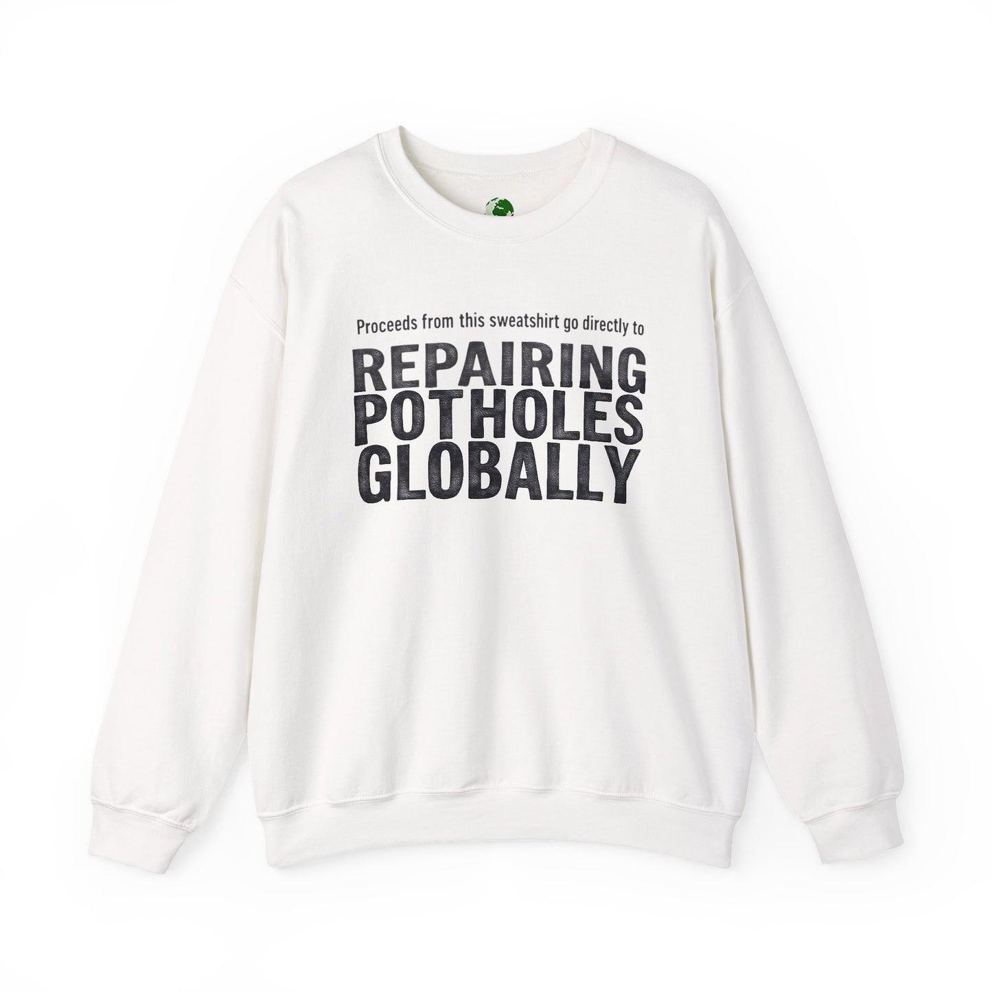 Eco-Friendly Crewneck Sweatshirt for Pothole Repair