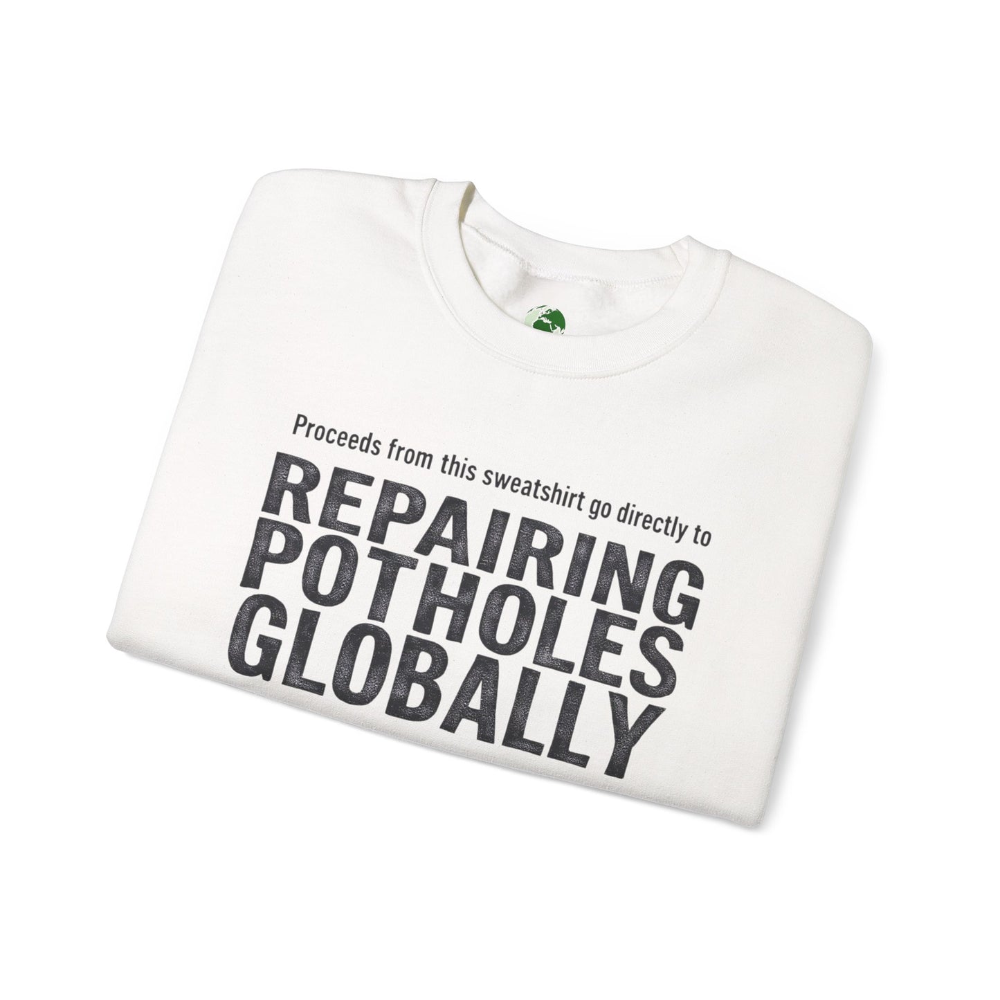 Eco-Friendly Crewneck Sweatshirt for Pothole Repair